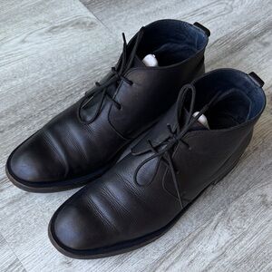 Cos Black Leather Lace Up Chukka Boots, Size EU 40